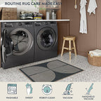 Lahome Enfys Rainbow Easy Jute Rug, 32"x48" Door Mat Black Indoor Outdoor Neutral Entryway Rug, Farmhouse Non Slip Non Shedding Lightweight Kitchen Mats for Floor Entrance