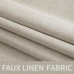 MIULEE Linen Curtains 100% Blackout for Bedroom Thermal Insulated Cobblestone Grommet Room Darkening Curtains & Drapes for Living Room Nursery 52 x 72 Inch (2 Panels)