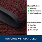 Smiry Front Door Mat Outside Entrance, Low Profile Rubber Doormat, 35x23