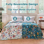 MSGKV Boho Throw Blanket 60"x80" Bed Floral 100% Cotton Blanket Spring Breathable Lightweight Farmhouse Twin Size Couch Blankets Home Decor Muslin Guaze All Seasons
