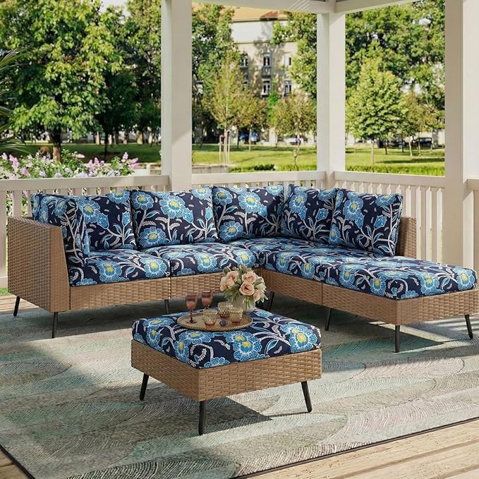 hyha Printed Couch Cushion Covers, Sofa Covers Washable for 2 Cushion Couch