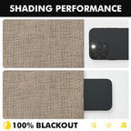 MIULEE 100% Blackout Linen Curtains 42 x 72 Inch Copper Brown 2 Panels