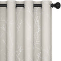 Deconovo Living Room Curtains 63 Inches Long, Blackout Curtains for Bedroom