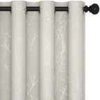 Deconovo Living Room Curtains 63 Inches Long, Blackout Curtains for Bedroom