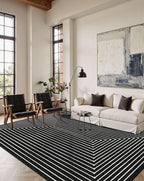 Latte&Fog 6x9 Area Rugs for Living Room Bedroom, Modern Abstract Washable Rug, Boho Non Slip Low Pile Carpet for Indoor Dining Room, Office, Dorm, Classroom, Farmhouse and Kids Room