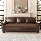 ANARACHON Leather Look Couch Cushion Covers Sofa Seat Slipcovers Sets Couches Furniture Protector for Sectional Armchair Loveseat Pets Kids Stretch Spandex Fabric (1 Cushion XL Sofa, Brown)