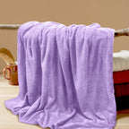 Tewloss 4 Pack Fleece Throw Blankets 50x60 Inches - Oeko-Tex Certified 100, 270 GSM Ultra Soft Plush for Bed, Couch and Cozy Gifts. 3D Waffle Texture, No Shedding No Pilling All Season (Lavender)