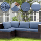 SUKAIKEQA 12PCS Patio Cushion Covers,Patio Furniture Couch Seat Slipcovers