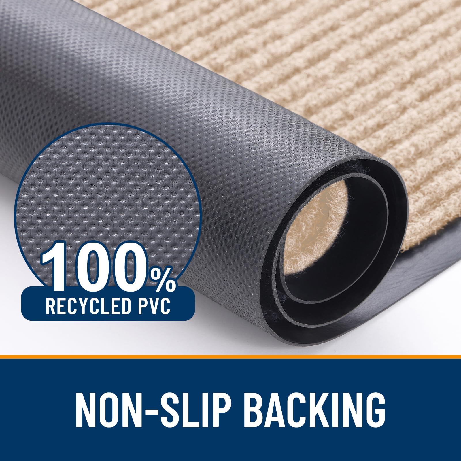 OLANLY Front Door Mat 71x34, Waterproof Heavy-Duty Indoor Outdoor Doormat
