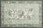 GarveeHome Sage Green 2x3 Door Mat Indoor Rugs for Entryway Provence Small Botanical Grove Cottagecore Washable Non-Slip Low-Pile Rug for Bedroom Kitchen Bathroom Entrance