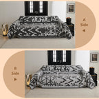 MYSKY HOME Boho Couch Cover Sofa Covers, Couch Covers for 2 Cushion Couch Sofa, Chenille L Shape Sectional Couch Cover - Pet-Friendly, Machine Washable, Sofa Protector for Kid, 71"x118", Grey Geometry