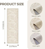 Kitchen Runner Rugs Non Skid Washable - 2.5 x 10 Runner Rug with Anti Slip Backing, Ultra-Thin Soft Rug Runner for Hallway, Bedroom, Living Room (2.5'x10', Beige/Ivory)