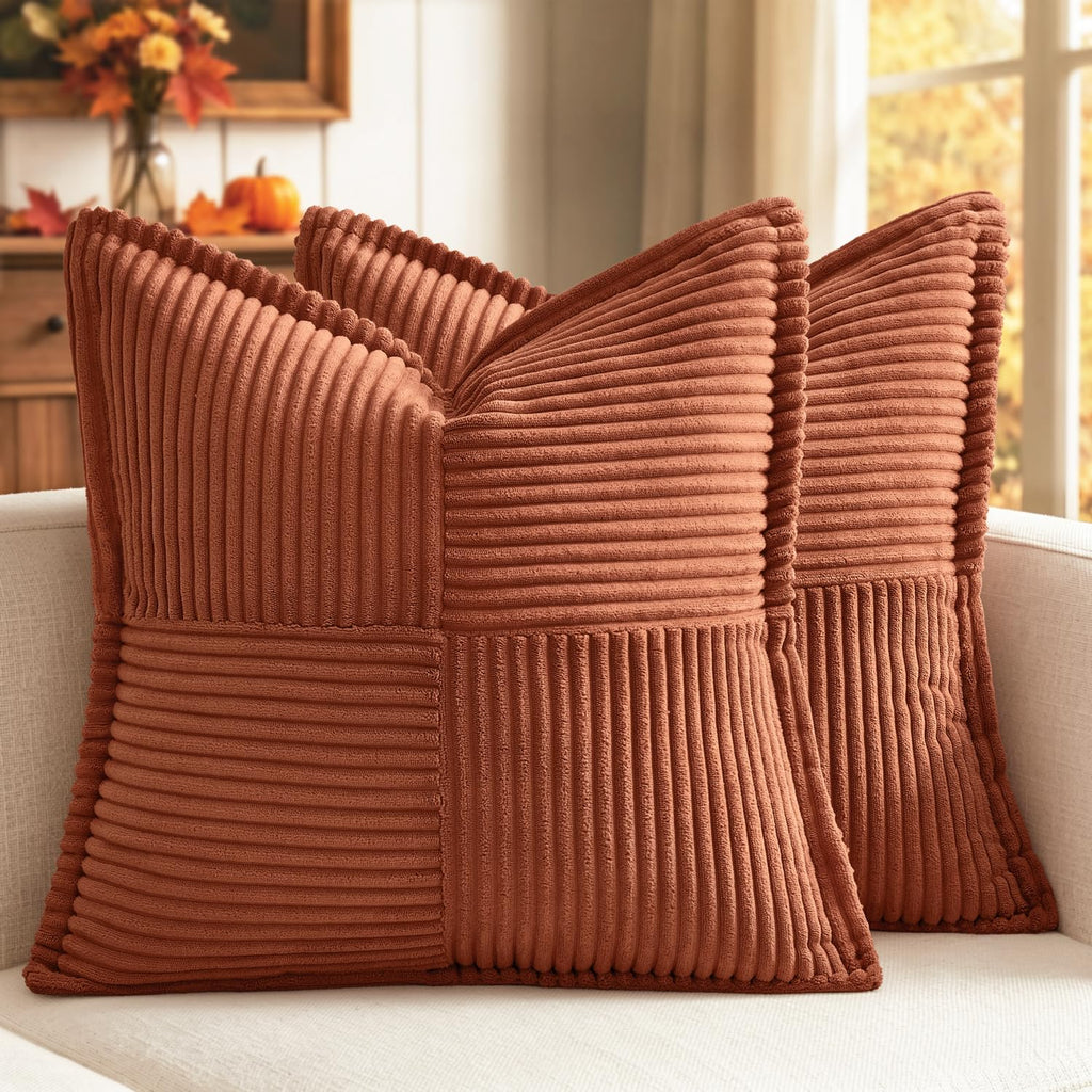 MIULEE Decorative Throw Pillow Covers for Couch 16x16 Inch Dustyblue 2 Pack