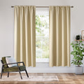 RYB HOME Bedroom Blackout Curtains 63 inches Long, 100% Blackout