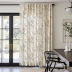 jinchan Linen Floral Curtains 100 Inch Extra Wide for Patio Sliding Glass Door Room Divider Curtain for Living Room 84 Inch Length Farmhouse Peony Green Printed Curtain Set 1 Panel