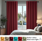 Deconovo Blackout Curtains for Bedroom, Living Room Curtains 63 Inches Long