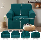 U-NICE HOME Recliner Chair Covers Stretch Couch Cover Sofa Cover Sofa Slipcover Furniture Protector for Chair Cover Pet Friendly(Armchair, Blue)