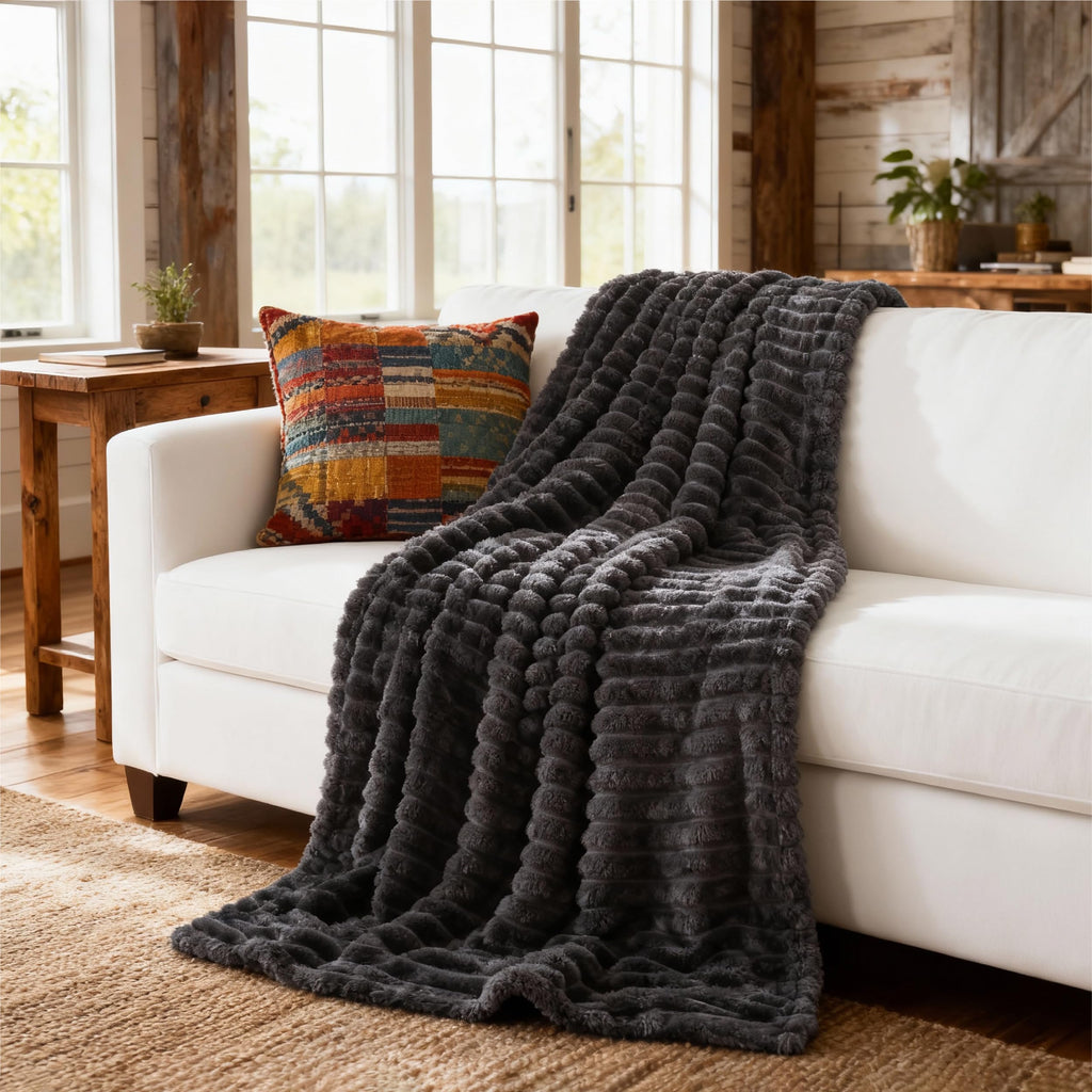 Bedsure Soft Grey Throw Blanket for Couch Decor Gifts 50"x60"
