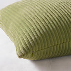 Topfinel 24x24 Decorative Large Throw Pillows Covers Set of 4,Yellow Green Mix Design Corduroy Bed Cushion Case,Couch Sofa Living Room Euro Shams No Insert,Summer Home Decor