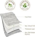 Nakagishi 5x8 Area Rugs Living Room: Washable Large Vintage Rug Neutral Non-Slip Soft Stain Resistant Indoor Carpet for Bedroom Nursery Dining Room Office Playroom - Grey-01