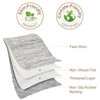 Nakagishi 5x8 Area Rugs Living Room: Washable Large Vintage Rug Neutral Non-Slip Soft Stain Resistant Indoor Carpet for Bedroom Nursery Dining Room Office Playroom - Grey-01