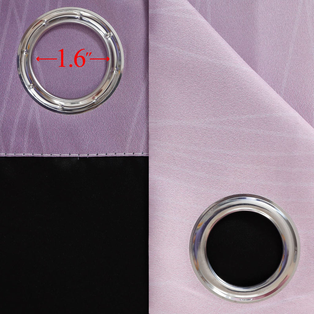Pink and Purple Ombre Blackout Curtains for Girls Bedroom 54 Inches Long