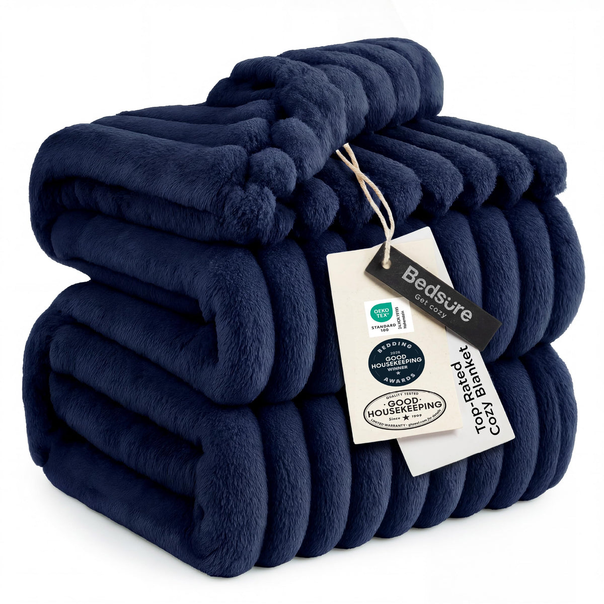 Bedsure Soft Cal Size Blanket for Bed Beige 102"x96"