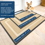 OLANLY Front Door Mat Outside 47x17, All-Season Heavy-Duty Rubber Doormat