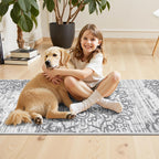 HEBE Hallway Runner Rug 2'x6', Washable Non Slip Kitchen Rug Runner