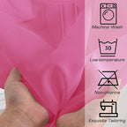 OWENIE Hot Pink Sheer Curtains for Bedroom Living Room 54 Inch Length 2 Panels Set, Soft Solid Light Filtering Sheer Short Curtains for Small Window, 2 Pcs Total 84 Width 54 Long, Hot Pink