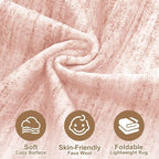 Nakagishi 10x14 Area Rugs Living Room: Washable Large Vintage Rug Neutral Non-Slip Soft Stain Resistant Indoor Carpet for Bedroom Nursery Dining Room Office Playroom - Pink-01