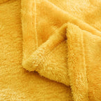Exclusivo Mezcla Plush Fuzzy Fleece Throw Blanket, Super Soft, Fluffy and Warm Blankets for Couch, Bed, All Season (Mustard Yellow, 40x50 inches)