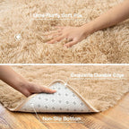 Pionblank Large Rug for Living Room 6x9 Feet, Modern Soft Shag Area Rug, Plush Fuzzy Carpet for Bedroom Girls Boys Room Home Nursery Teens Dorm Decor, Camel