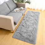 LOCHAS Ultra Soft Indoor Modern Area Rugs Fluffy Living Room Carpets for Children Bedroom Home Decor Nursery Rug 2x4 Feet, Gray