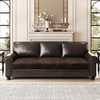 ANARACHON Leather Look Couch Cushion Covers Sofa Seat Slipcovers Sets Couches Furniture Protector for Sectional Armchair Loveseat Pets Kids Stretch (1 Cushion XL Sofa, Brown)