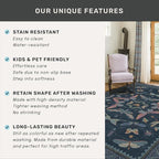 Vintage 2'6"x8' Kitchen Rugs Washable, Non Slip 8ft Long Rugs for Hallway, Stain Resistant Indoor Mats for Entryway, Dark Blue Insect Moth Home Décor, Low Pile & Soft