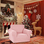 KEKUOU Stretch Chair Sofa Slipcover, Single Couch Cover,Dusty Pink