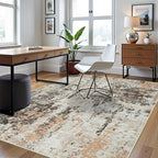 5x7 Area Rugs for Living Room Washable Bedroom Dining Room Brown Beige