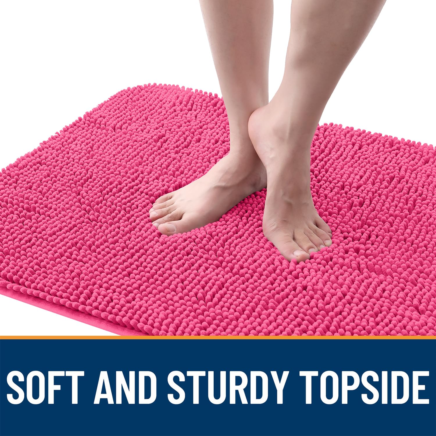 OLANLY Dog Door Mat for Muddy Paws 59x20, Super Absorbent Chenille Mud Mat