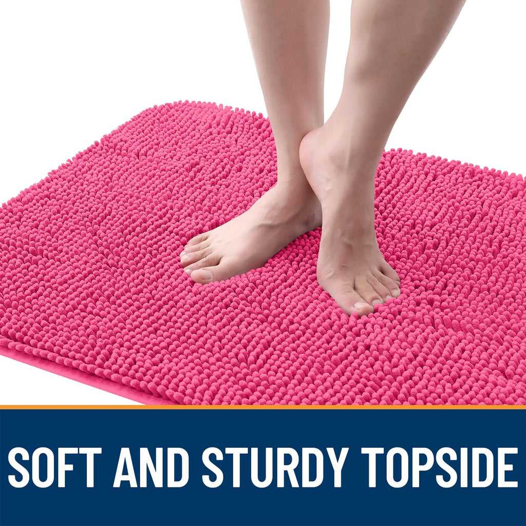 OLANLY Dog Door Mat for Muddy Paws 30x17, Super Absorbent Chenille Mud Mat