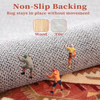 SERISSA 2x3 Washable Non Slip Boho Small Area Rug for Entryway，Red