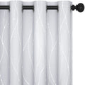 Deconovo Living Room Curtains 45 Inches Long, Blackout Curtains for Bedroom