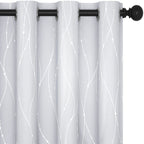 Deconovo Living Room Curtains 45 Inches Long, Blackout Curtains for Bedroom