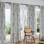jinchan Floral Linen Blackout Curtains for Bedroom 63 Inches Long