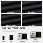 Joydeco Blackout Curtains 90 Inches Long 2 Panels Set, Thermal Insulated Long Curtains& Drapes 2 Burg, Room Darkening Drapes for Bedroom Living Room (Black, W37 x L90 Inch)