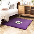 Ashler HOME DECO Ultra Soft Faux Rabbit Fur Chair Couch Cover Area Rug for Bedroom Floor Sofa Living Room Purple 4 x 4 Feet