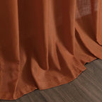 Rust Linen Curtains for Living Room 120 Inches Long Light Filtering Semi Sheer Curtain Back Tab Vintage Rustic Decor Extra Long Floor to Ceiling High Window for Bedroom Office 52x120, 2 Panels