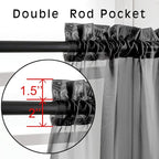 OVZME 2 Pieces Black Sheer Curtains 96" Inch Long for Living Room, Top Rod Pocket Voile Lightweight and Airy Drapes Window Treatment, 2 Panels= 84" W, Each 42" W x 96“L
