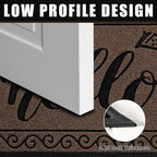 Yimobra Welcome Mats for Front Door 36x24, Heavy Duty Waterproof Outdoor Door Mat Outside Entrance, Non-Slip Low Profile Indoor Entryway Mat for Garage Patio, Coffee