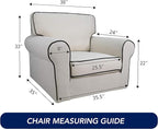PureFit Super Stretch Chair Covers Fleece Couch Covers for Sofa Black